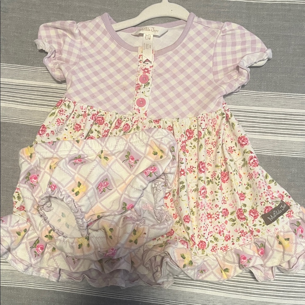 Matilda Jane- Lavender and Cream Kids Dress Set